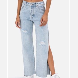 adika side slit jeans